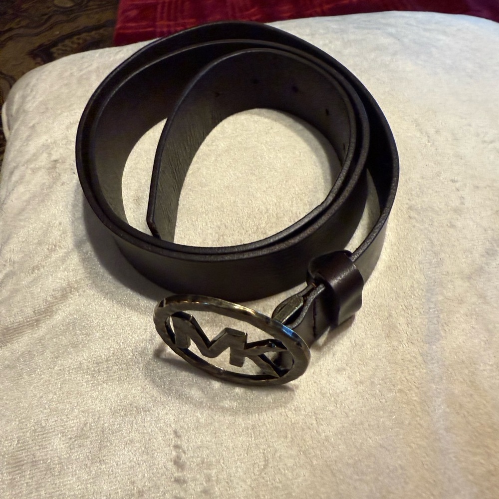 Michael Kors Dark Brown Leather Belt